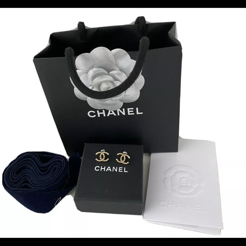 Chanel gold plated earrings